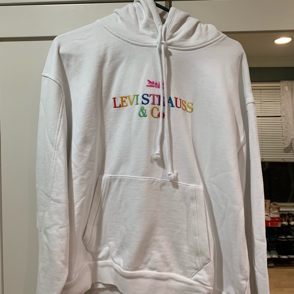 Levi’s Vintage Rainbow Logo White Hoodie